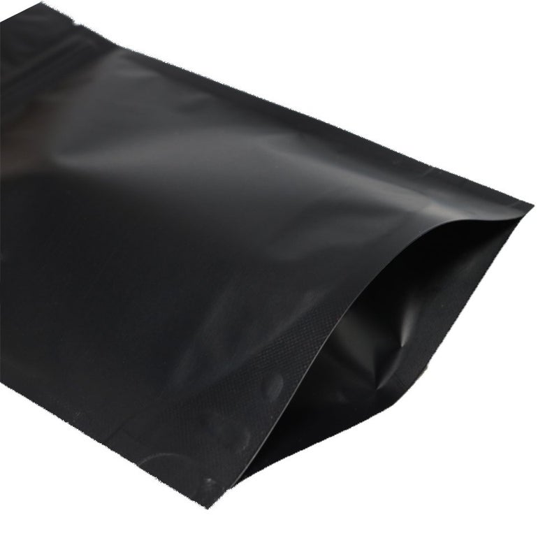 QQ Studio 100PCS Matte Double-Sided Colored Stand-Up Resealable QuickQlickâ„¢ Bags (12x18cm (4.7x7.1"), Black) - Image 3
